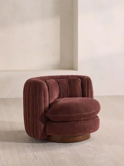 Soho Home Vivienne Armchair In Burgundy