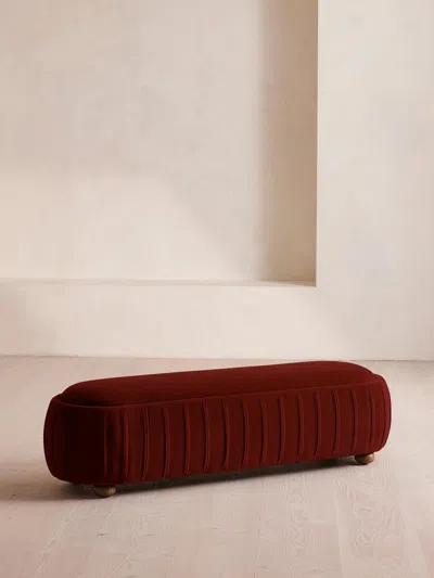 Soho Home Vivienne Bench In Burgundy