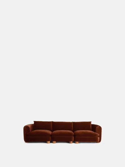 Soho Home Vivienne Modular Sofa In Burgundy