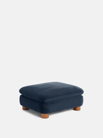 Soho Home Vivienne Ottoman In Grey Blue