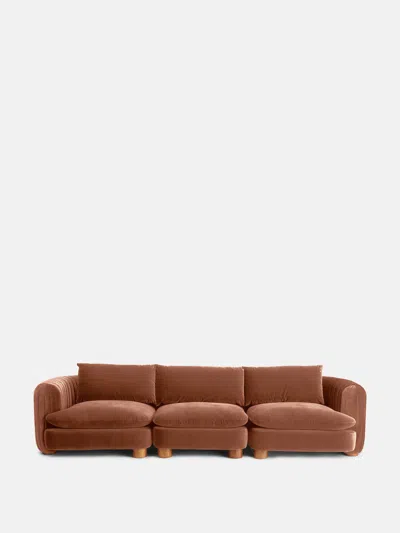 Soho Home Vivienne Sectional Sofa In Antique Rose