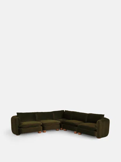 Soho Home Vivienne Sectional Sofa In Olive