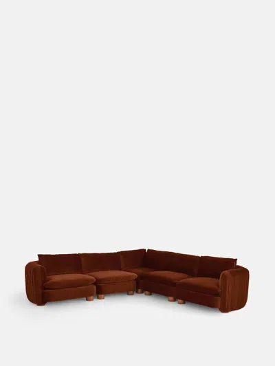 Soho Home Vivienne Sectional Sofa In Rust