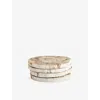 Soho Home White Balfern Set-of-four Wood Coasters In Neutral
