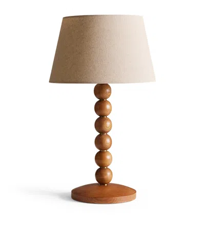 Soho Home Wood Bead Table Lamp In Brown