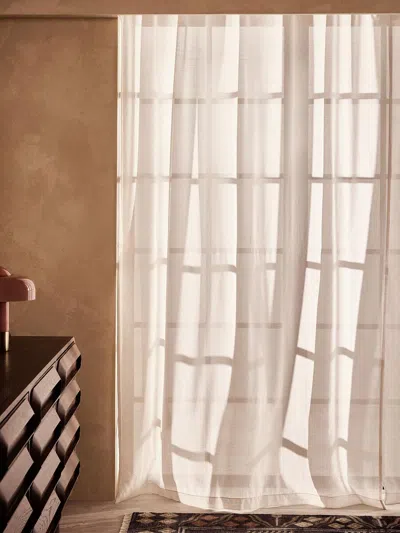 Soho Home Wool Sheer Curtains In White