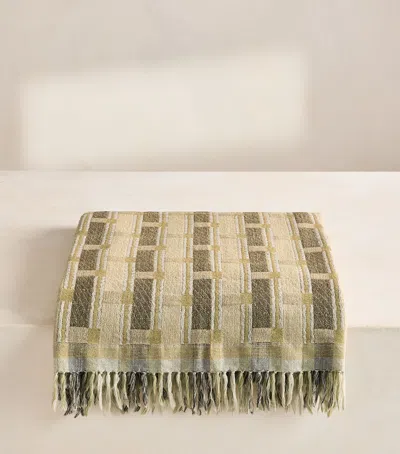 Soho Home Wool-silk Bordain Throw In Brown