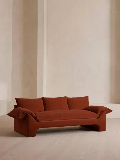 Soho Home Wyatt Three Seater Sofa In Orange