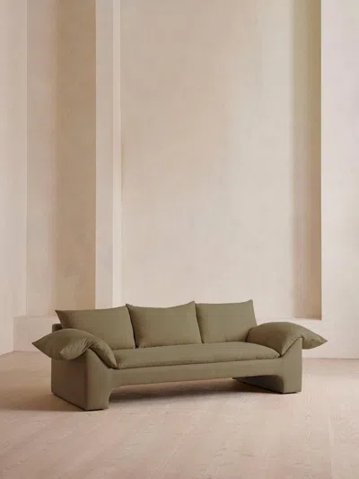 Soho Home Wyatt Three Seater Sofa In Green