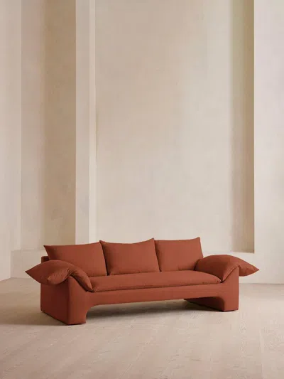 Soho Home Wyatt Three Seater Sofa In Orange