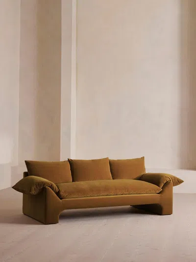 Soho Home Wyatt Three Seater Sofa In Brown