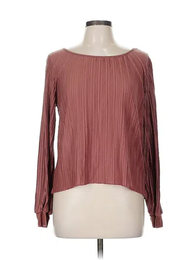 Pre-owned Soho Jeans New York & Company Long Sleeve Blouse In Burgundy