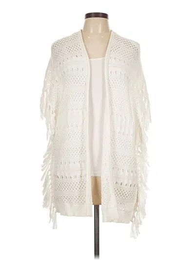 Pre-owned Soho Jeans New York & Company Poncho In White