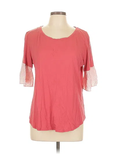 Pre-owned Soho Jeans New York & Company Short Sleeve T-shirt In Pink