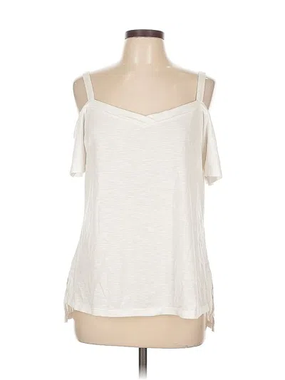 Pre-owned Soho Jeans New York & Company Short Sleeve Top In White