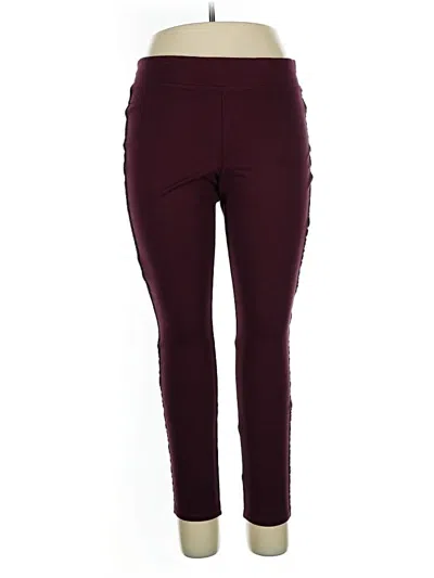 Pre-owned Soho Jeggings In Burgundy