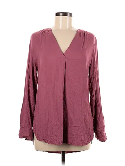 Pre-owned Soho Long Sleeve Blouse In Burgundy