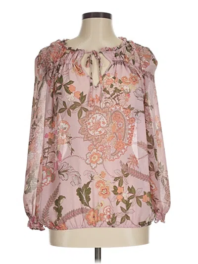 Pre-owned Soho Long Sleeve Blouse In Pink