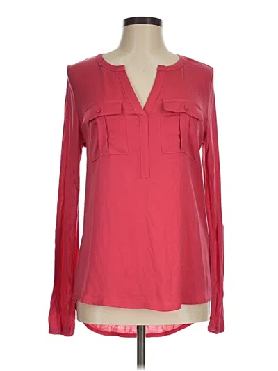 Pre-owned Soho Long Sleeve Blouse In Red