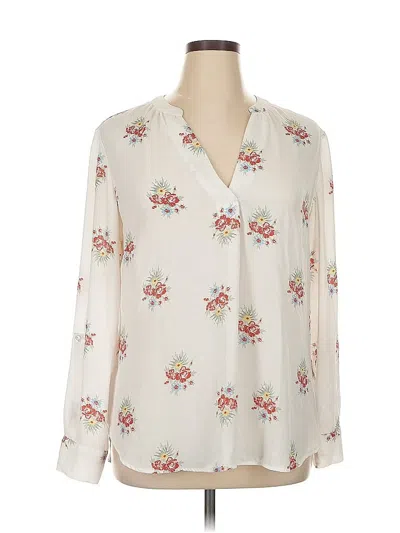 Pre-owned Soho Long Sleeve Blouse In White