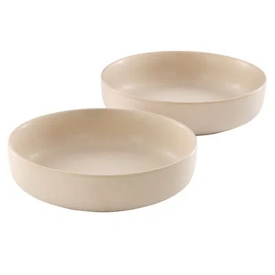 Soho Lounge 2 Piece 8 Inch Stoneware Dinner Bowl Set In Beige