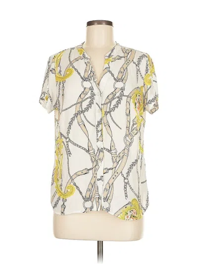 Pre-owned Soho Short Sleeve Blouse In White