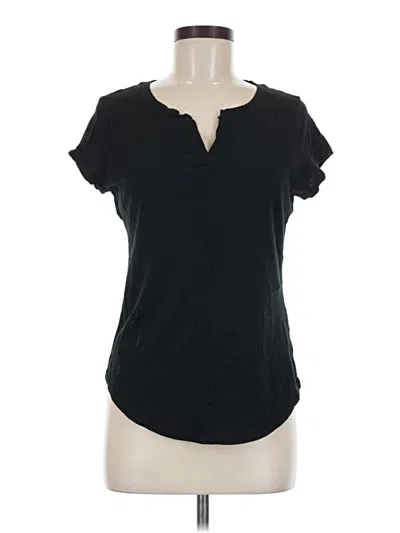Pre-owned Soho Short Sleeve Top Black Keyhole Neckline Tops