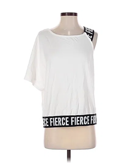 Pre-owned Soho Short Sleeve Top White One Shoulder Neckline Tops