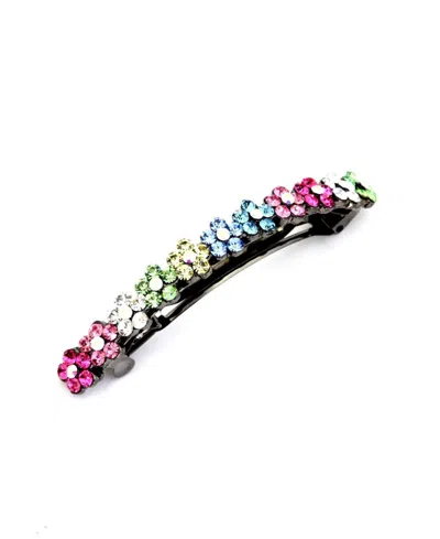 Soho Style Women's Crystal Rose Hair Jaw In Multi