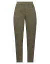 Soho-t Woman Pants Military Green Size L Cotton, Elastane In Green