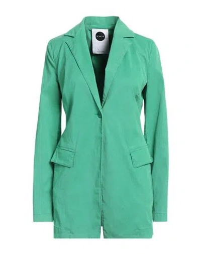 Soho-t Woman Blazer Green Size Xs Lycra, Cotton, Elastane