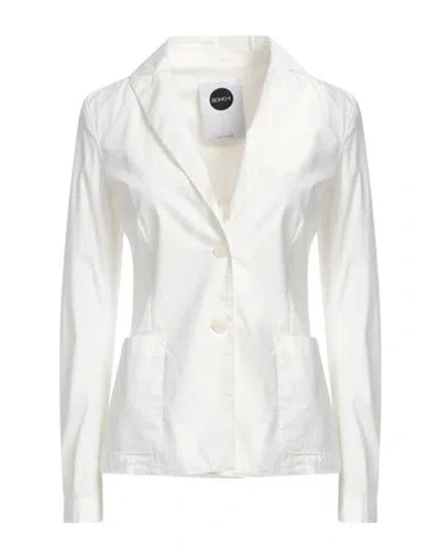 Soho-t Woman Blazer Ivory Size Xs Cotton, Polyamide, Elastane In White