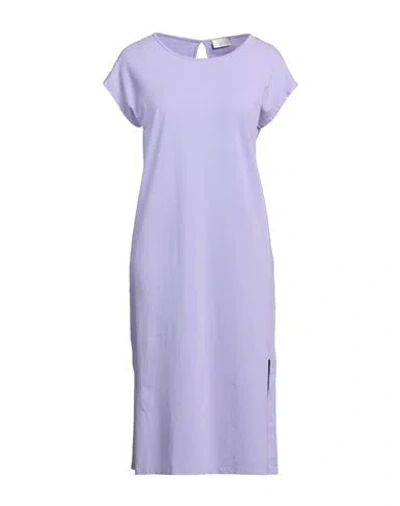 Soho-t Woman Midi Dress Lilac Size Xs Cotton, Elastane In Purple