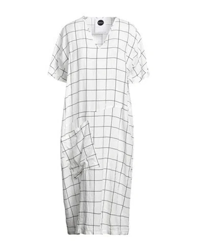 Soho-t Woman Midi Dress White Size L Linen