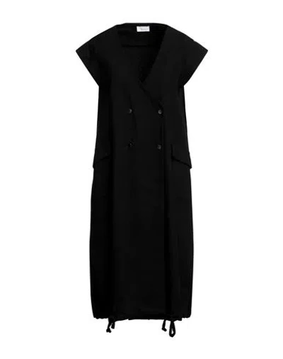 Soho-t Woman Overcoat & Trench Coat Black Size M Cotton, Elastane