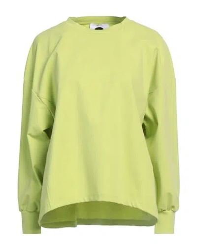 Soho-t Woman T-shirt Acid Green Size M Cotton, Polyamide, Elastane