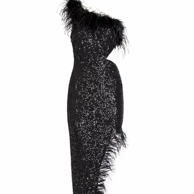 Sohuman Women's Black Emma Maxi Dress In Purple