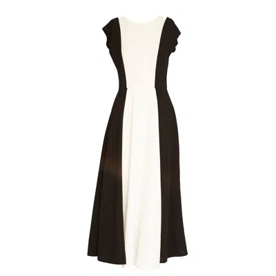 Sohuman Women's Black Moganb Midi Dress In Multi