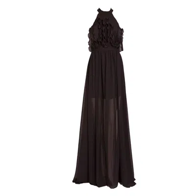 Sohuman Women's Black Oscar Dress In Brown