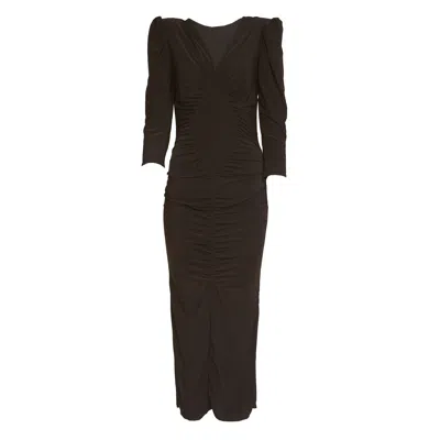 Sohuman Women's Black Palmsi Maxi Dress