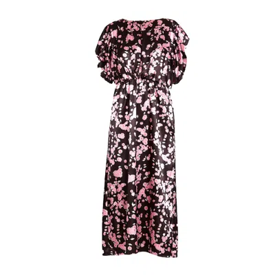 Sohuman Women's Black Pesut Midi Dress