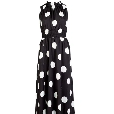 Sohuman Women's Black Repush Maxi Dress In Pink