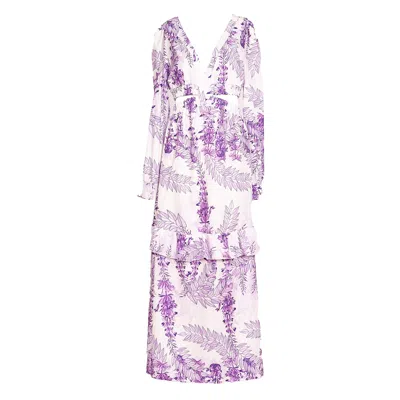 Sohuman Women's Blue Ibiza Midi Dress In Purple