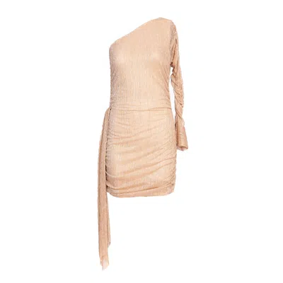 Sohuman Women's Gold Vinne Mini Dress In Neutral