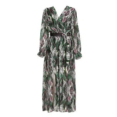 Sohuman Women's Green Iman Midi Dress