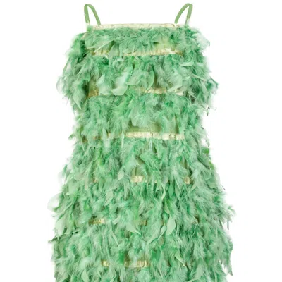 Sohuman Women's Green Migran Mini Dress