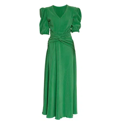 Sohuman Women's Green Peuc Midi Dress