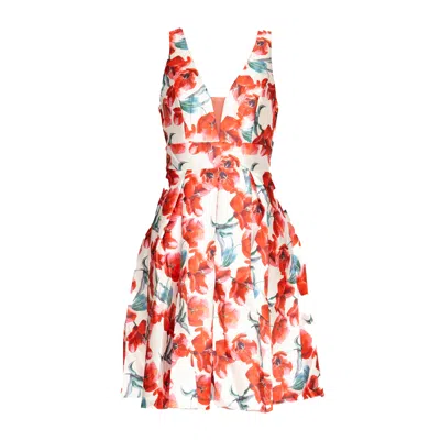 Sohuman Women's Oised Mini Dress In Orange