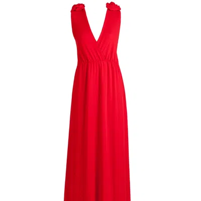 Sohuman Women's Red Abilg Maxi Dress