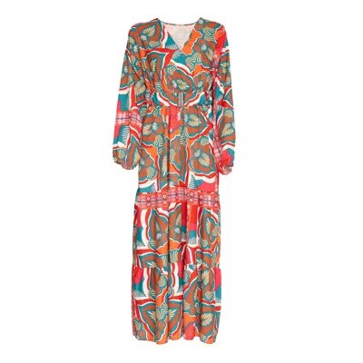 Sohuman Women's Red Fir Midi Dress